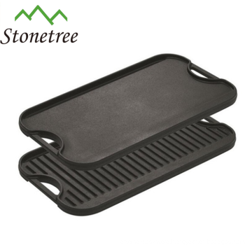 Pre-seasoned/wax Cast Iron Reversible Roasting Griddle